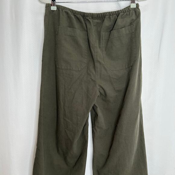 The Group Babaton barrel pants pull on green size medium wide leg - Picture 5 of 9